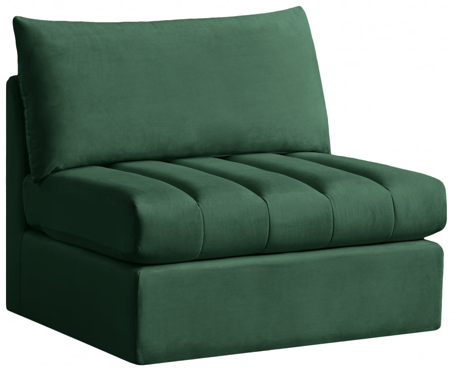 Chaise modulaire sans accoudoirs en velours Jacob