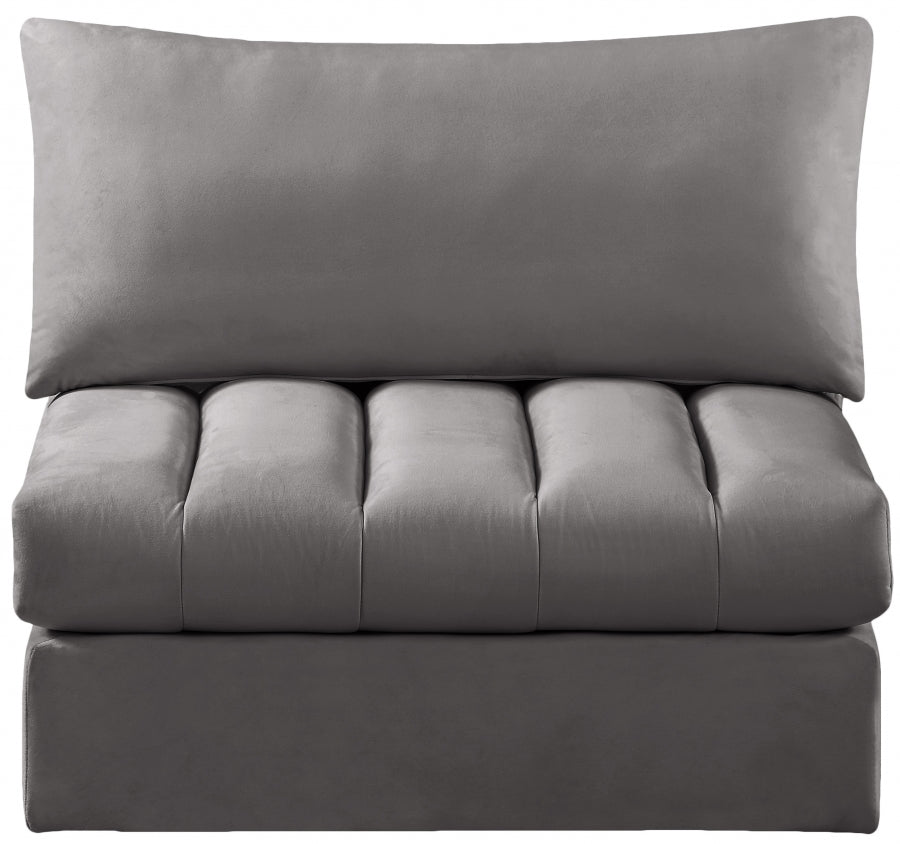 Chaise modulaire sans accoudoirs en velours Jacob