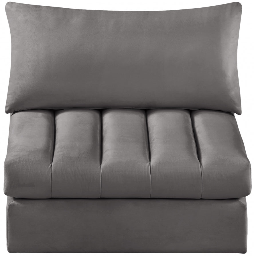 Chaise modulaire sans accoudoirs en velours Jacob