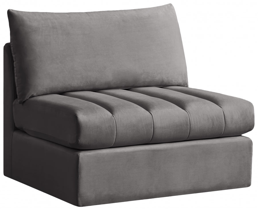 Chaise modulaire sans accoudoirs en velours Jacob