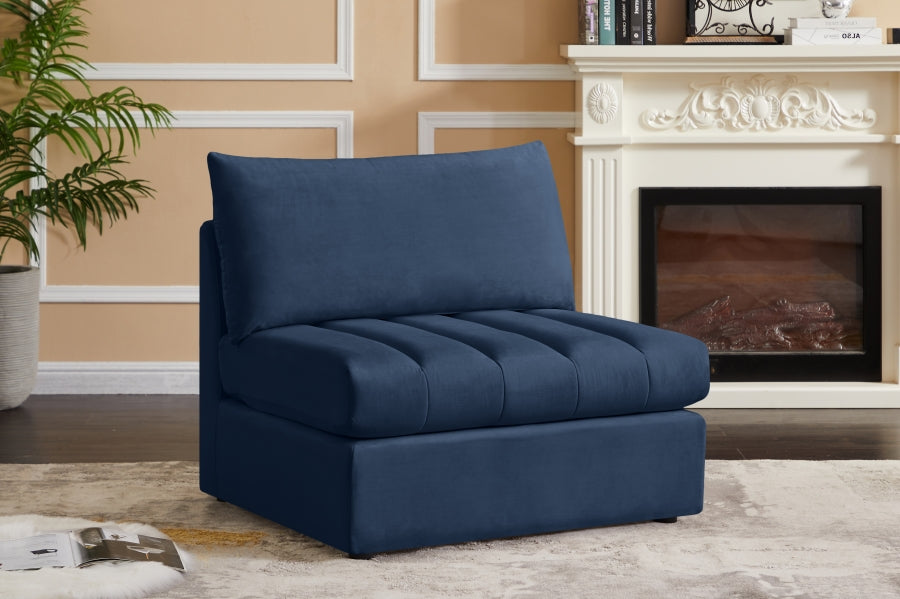 Chaise modulaire sans accoudoirs en velours Jacob