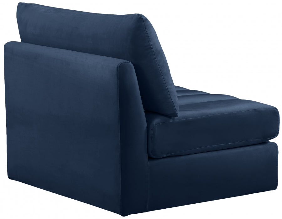 Chaise modulaire sans accoudoirs en velours Jacob