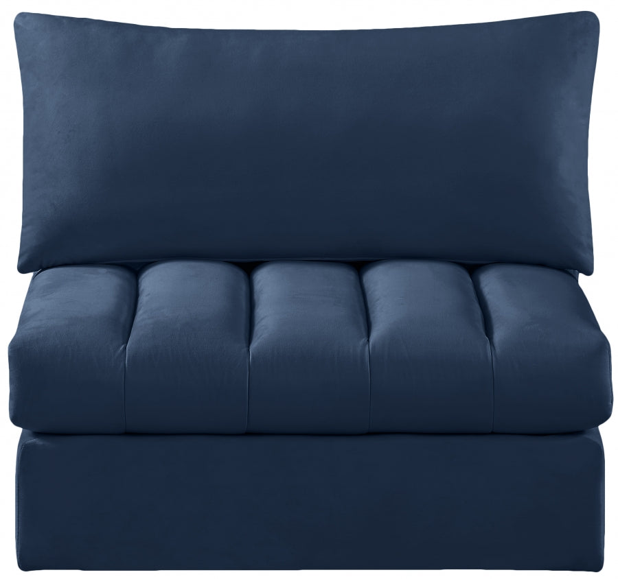 Chaise modulaire sans accoudoirs en velours Jacob