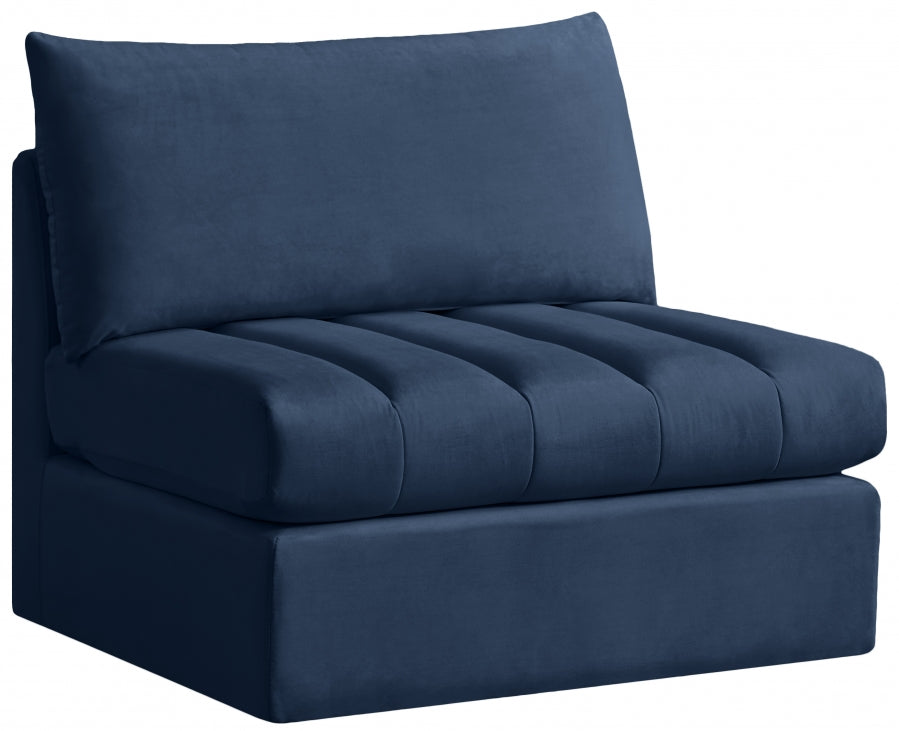 Chaise modulaire sans accoudoirs en velours Jacob