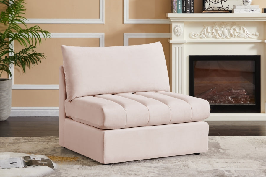 Chaise modulaire sans accoudoirs en velours Jacob