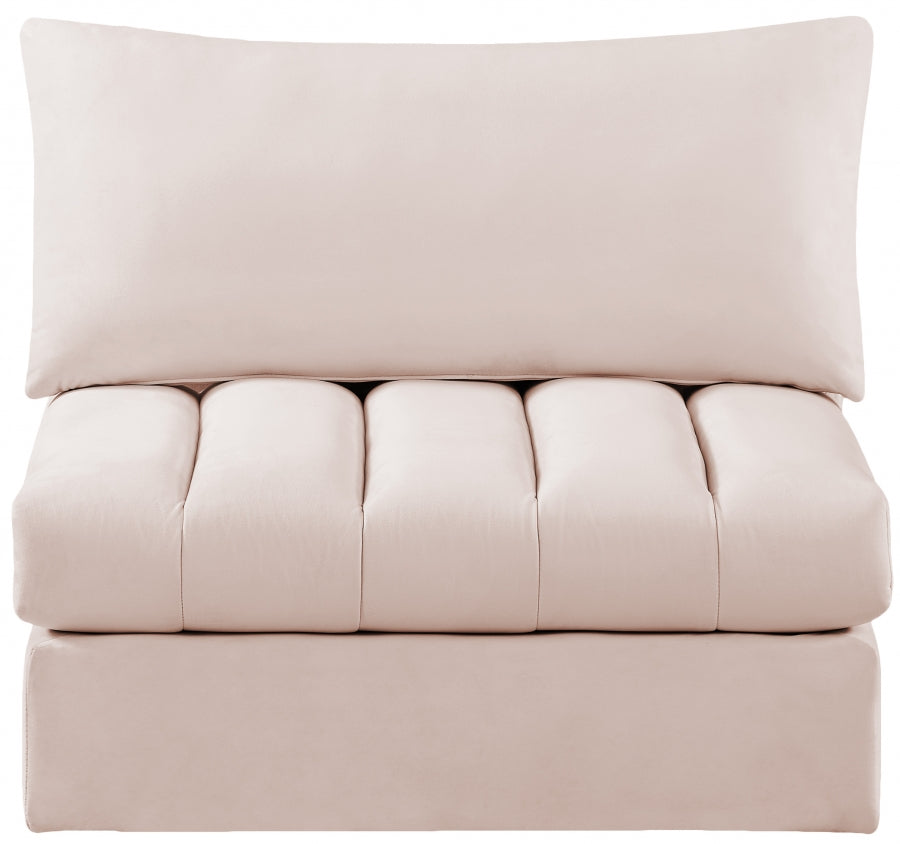 Chaise modulaire sans accoudoirs en velours Jacob
