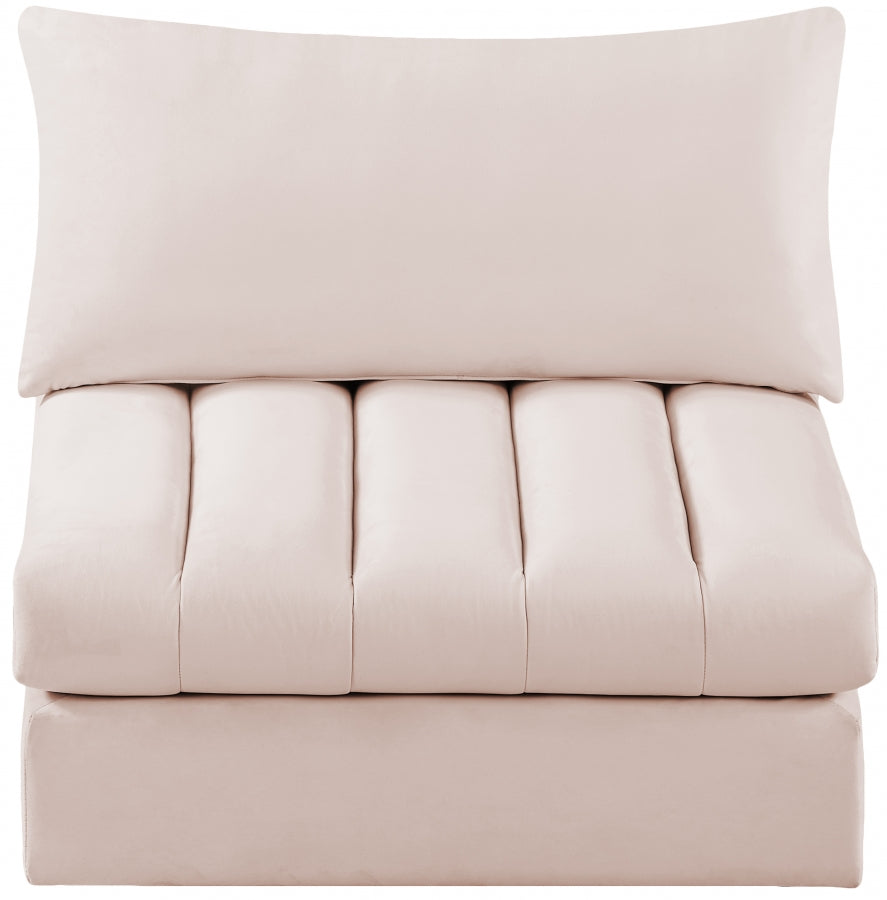 Chaise modulaire sans accoudoirs en velours Jacob