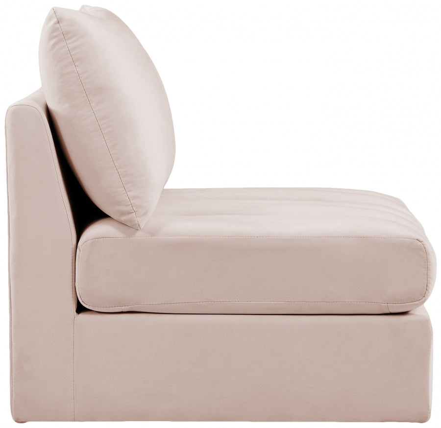Chaise modulaire sans accoudoirs en velours Jacob