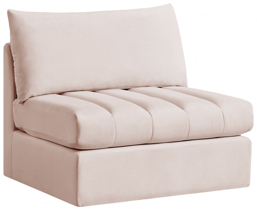 Chaise modulaire sans accoudoirs en velours Jacob