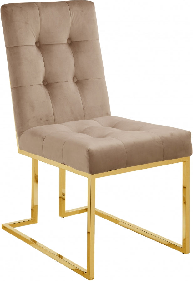Chaise de salle à manger en velours Pierre