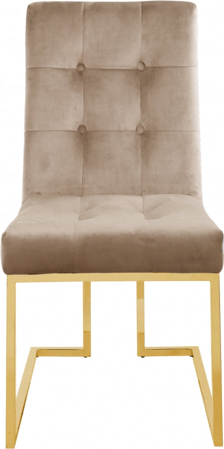 Chaise de salle à manger en velours Pierre