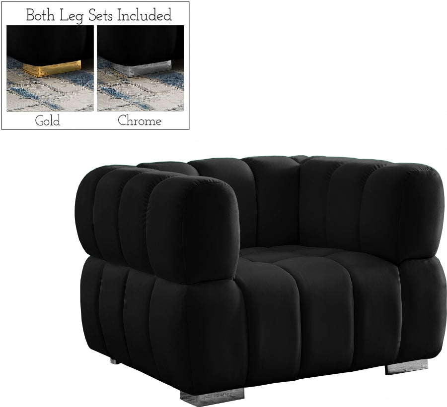 Chaise Gwen en velours