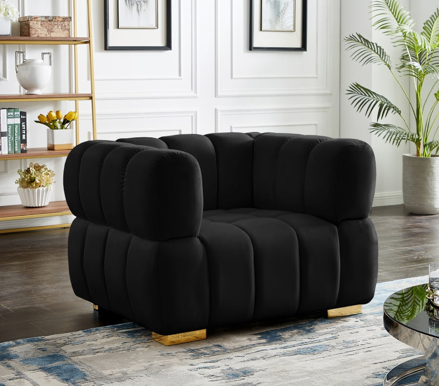 Chaise Gwen en velours