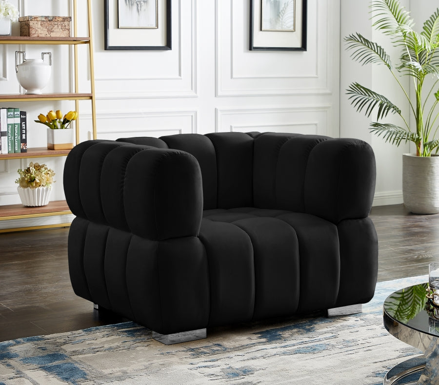 Chaise Gwen en velours