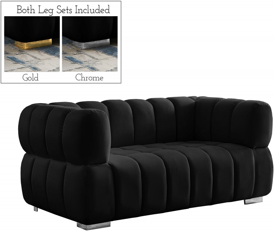 Causeuse en velours Gwen