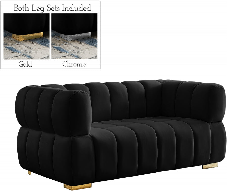 Causeuse en velours Gwen
