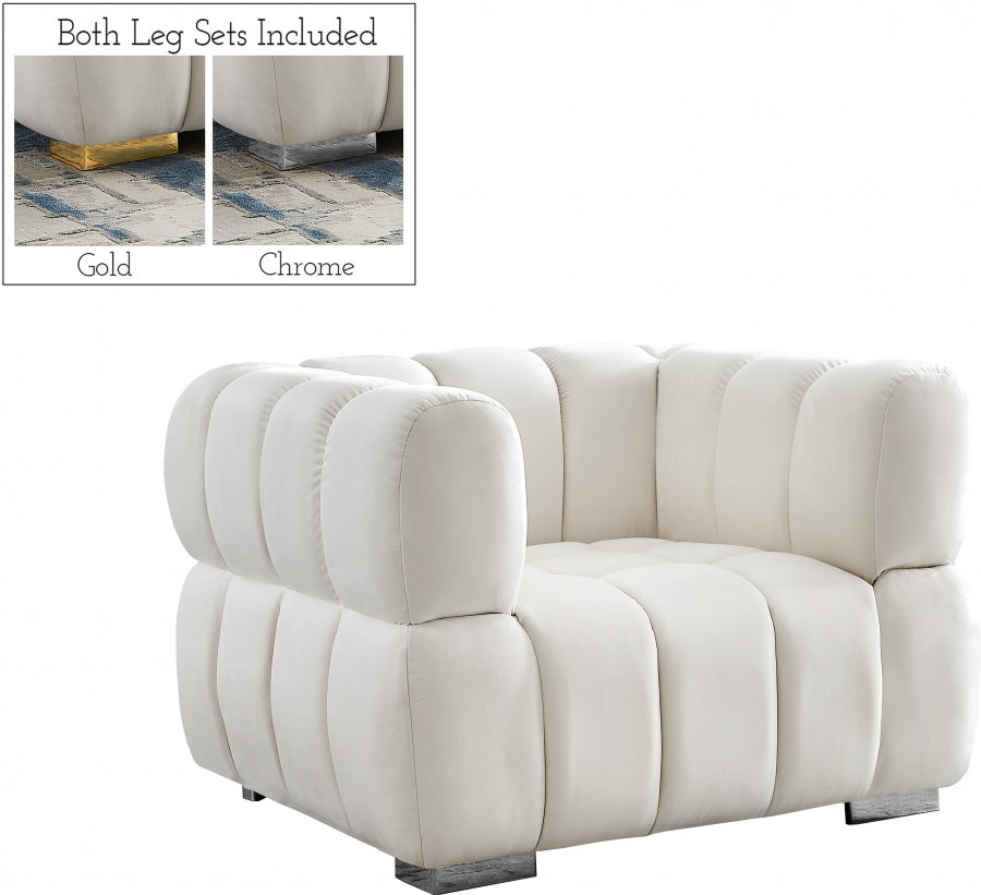 Chaise Gwen en velours