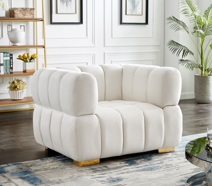 Chaise Gwen en velours