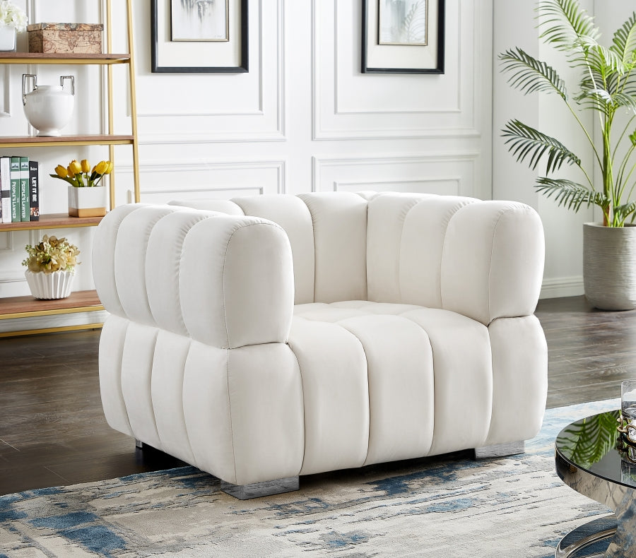 Chaise Gwen en velours
