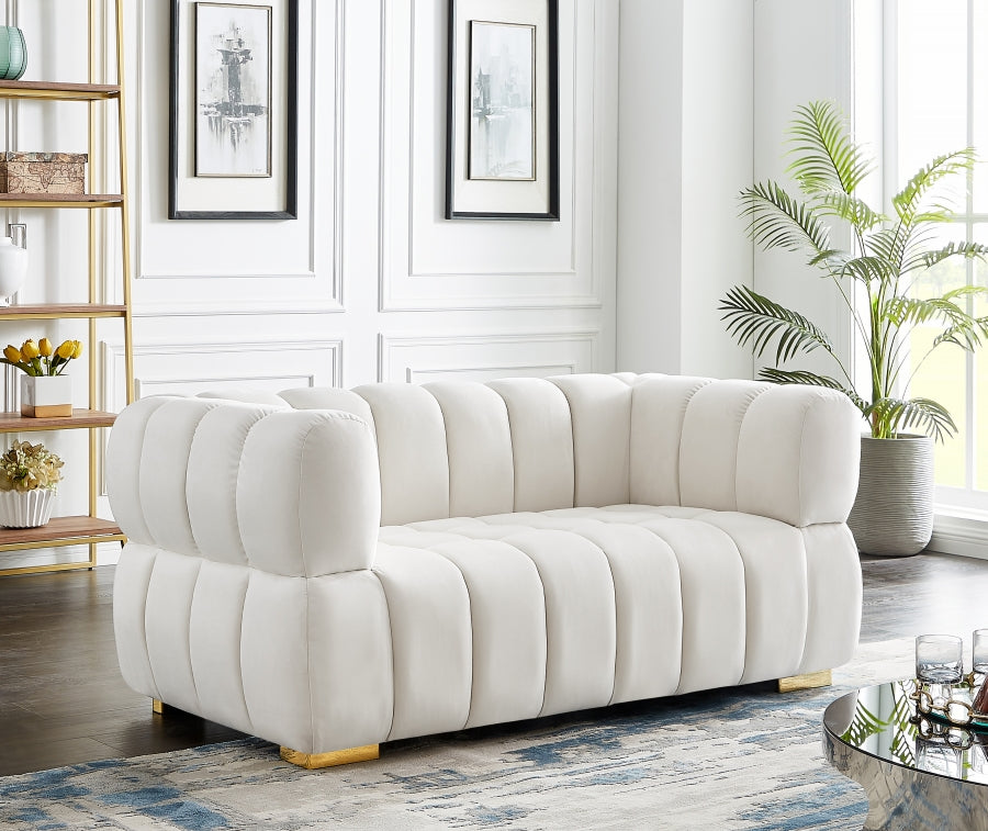 Causeuse en velours Gwen 