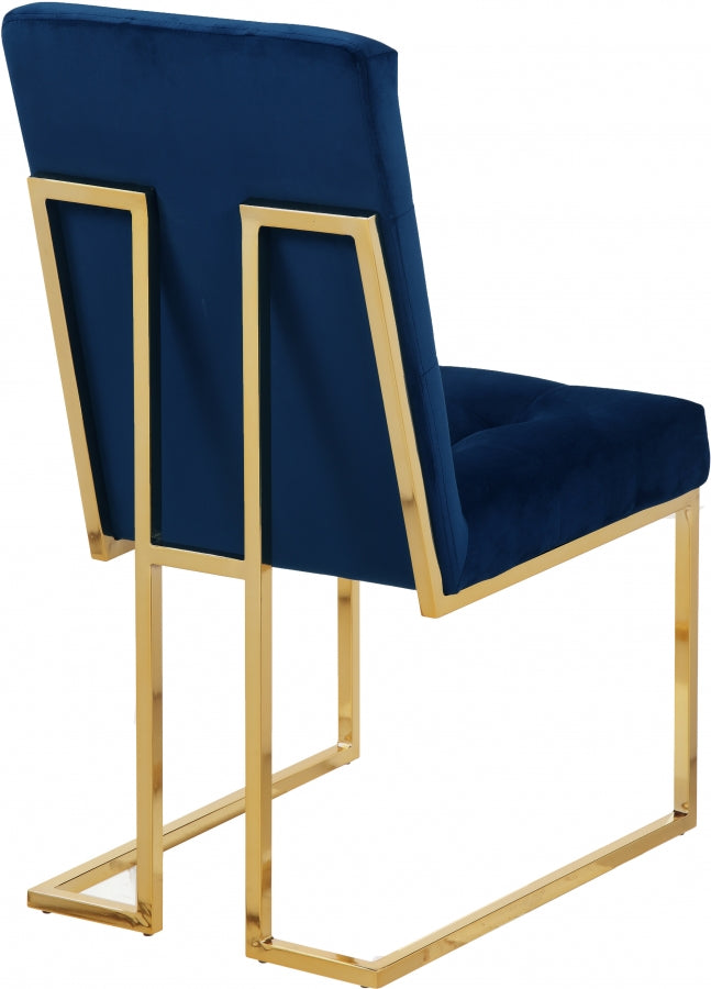 Chaise de salle à manger en velours Pierre