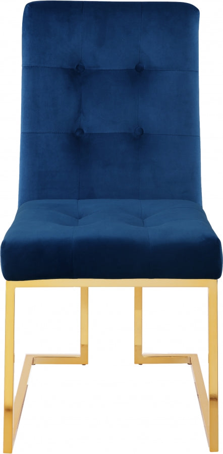 Chaise de salle à manger en velours Pierre