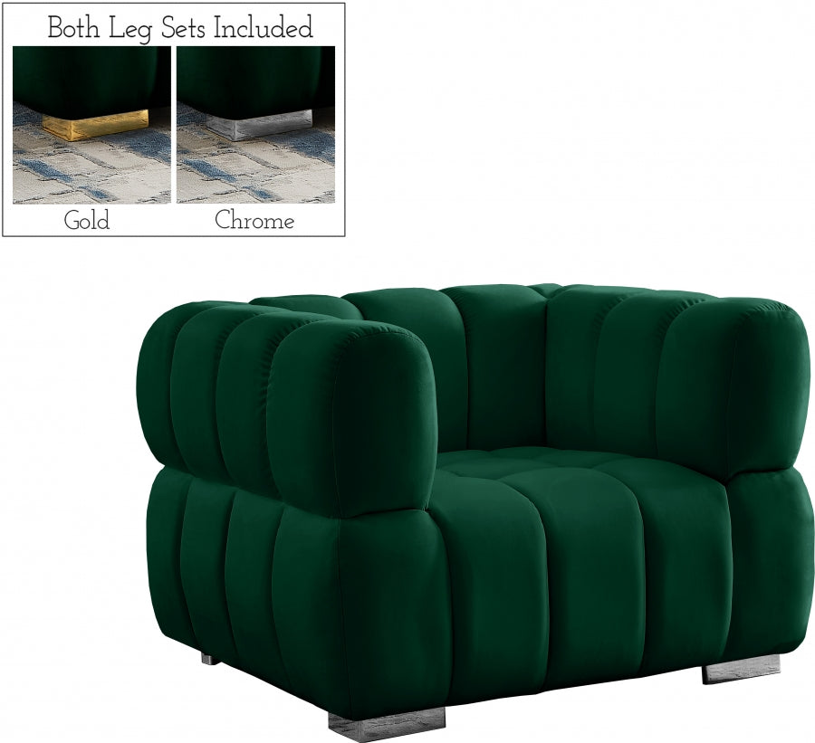 Chaise Gwen en velours