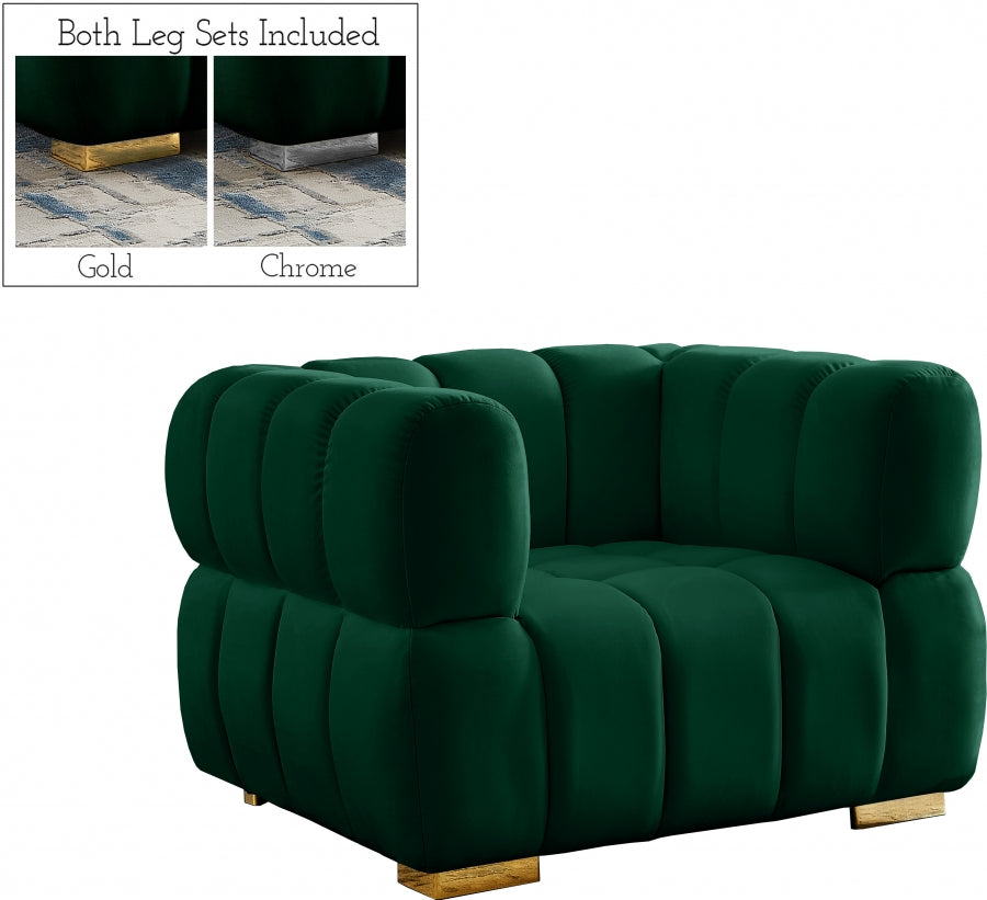 Chaise Gwen en velours