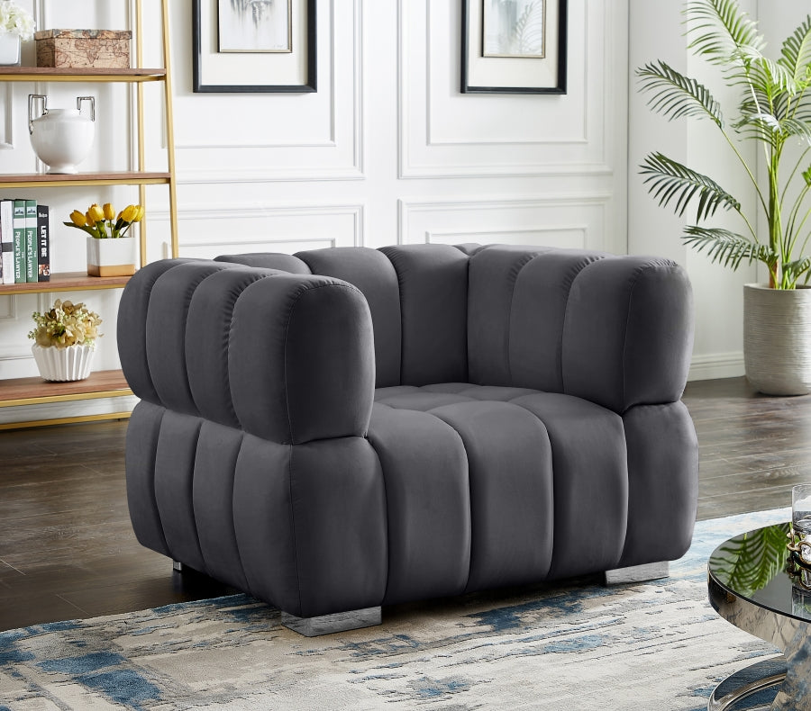 Chaise Gwen en velours