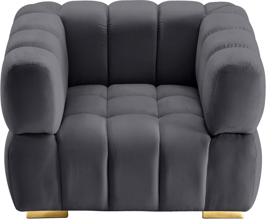 Chaise Gwen en velours