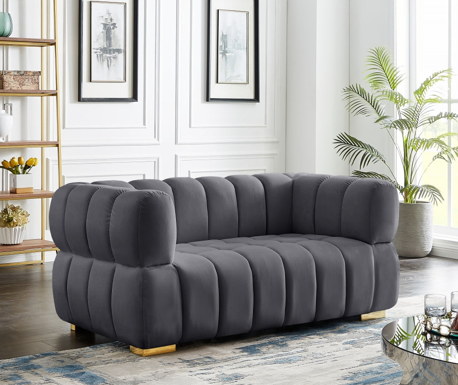 Causeuse en velours Gwen 