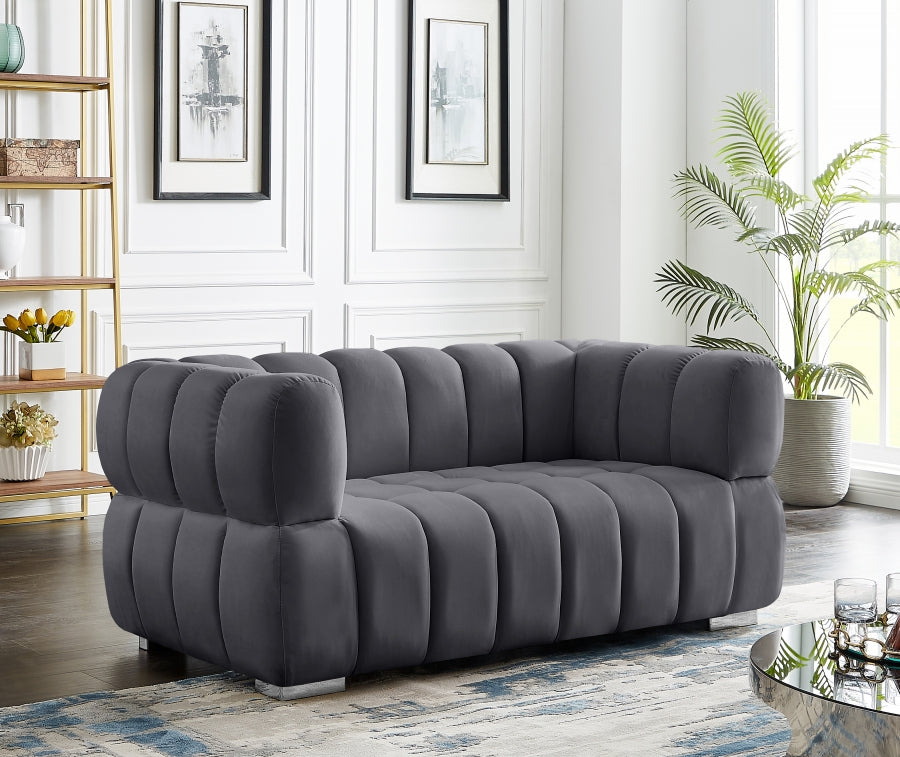Causeuse en velours Gwen 