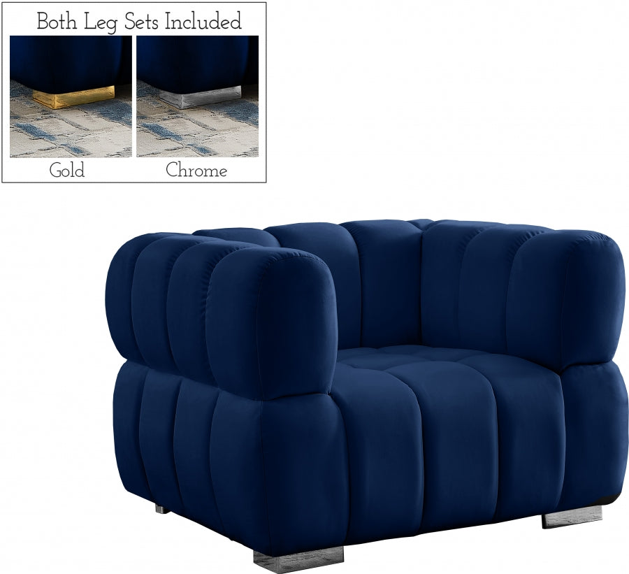 Chaise Gwen en velours