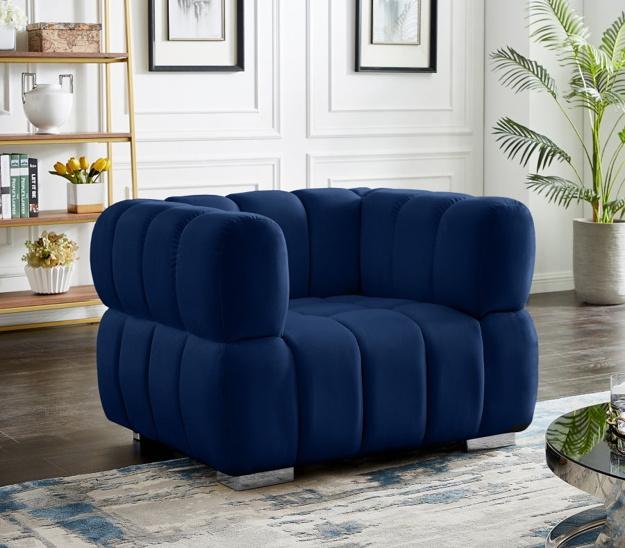Chaise Gwen en velours
