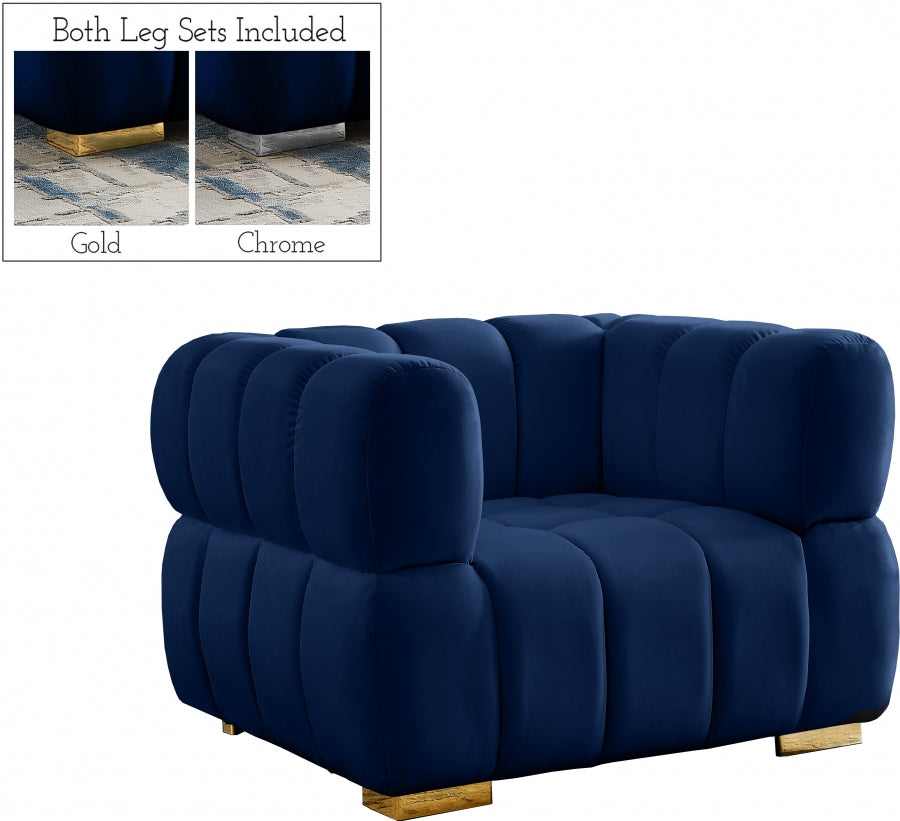 Chaise Gwen en velours