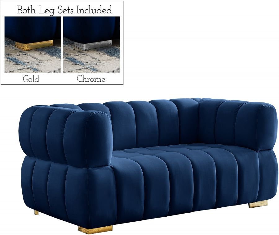 Causeuse en velours Gwen 