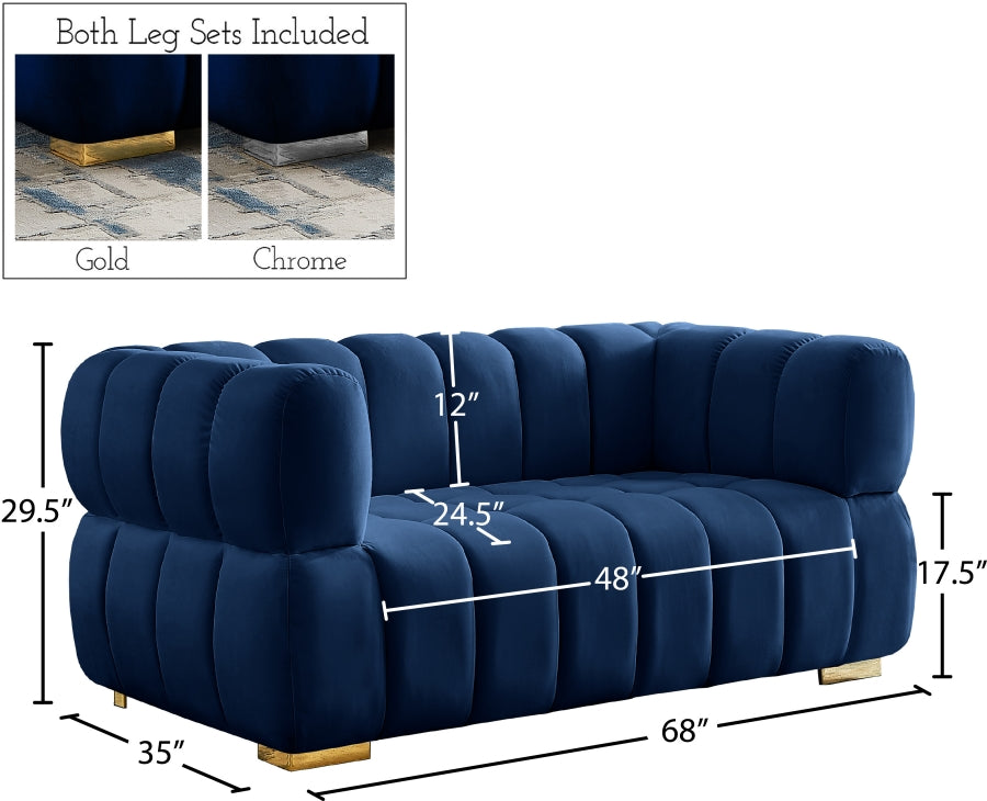 Causeuse en velours Gwen 