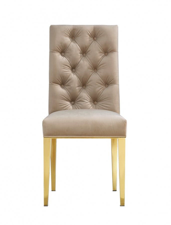 Chaise de salle à manger en velours Capri