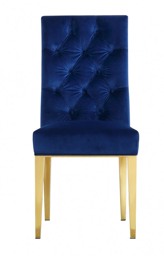 Chaise de salle à manger en velours Capri