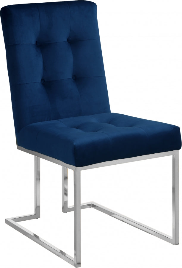 Chaise de salle à manger en velours Alexis