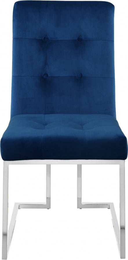 Chaise de salle à manger en velours Alexis