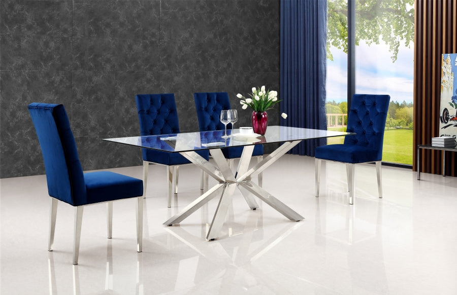 Table de salle à manger chromée Juno