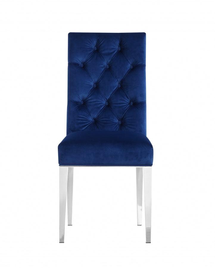 Chaise de salle à manger en velours Juno