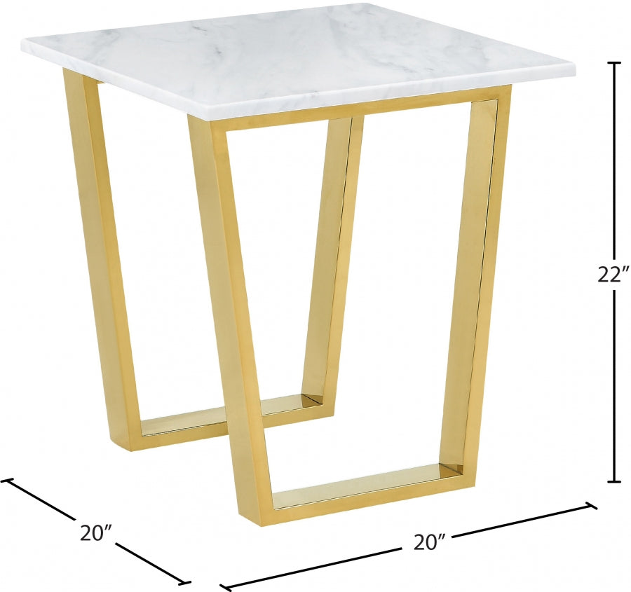 Table de bout doré Cameron 