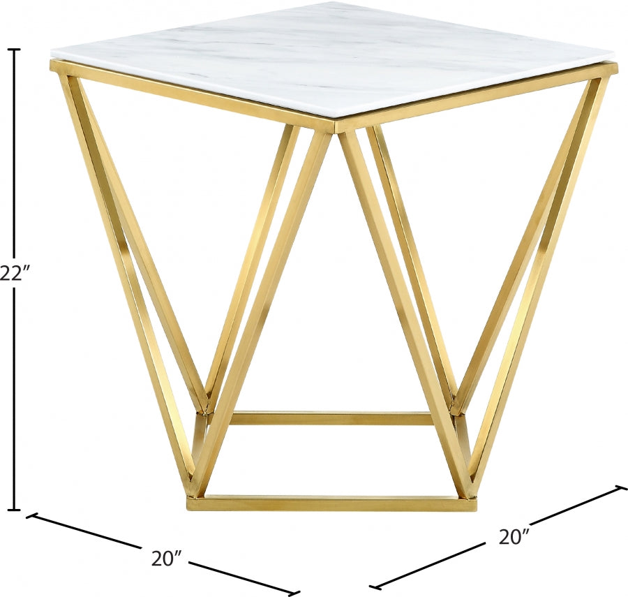 Table de bout dorée Mason
