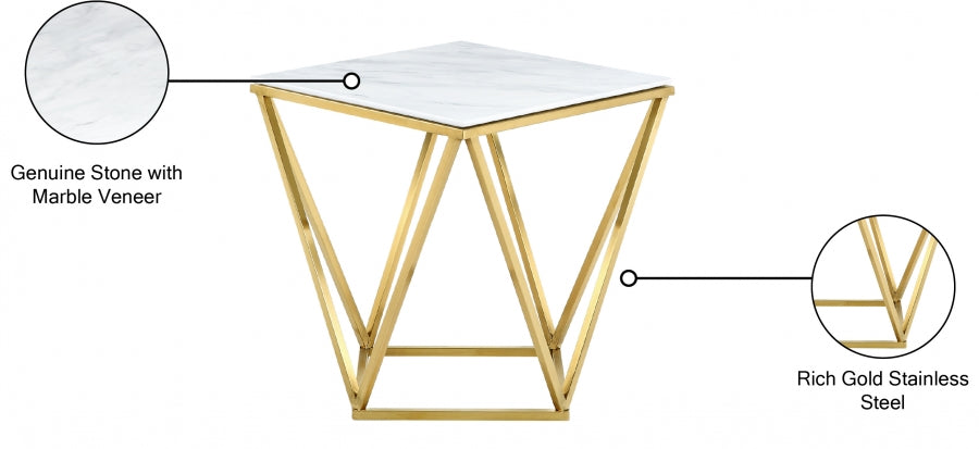 Table de bout dorée Mason