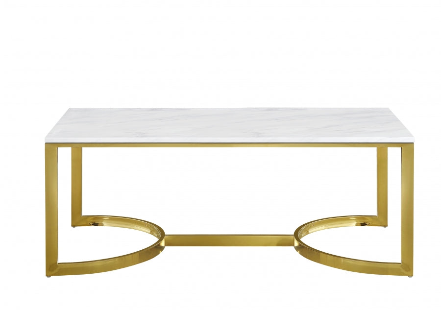 Table basse dorée London