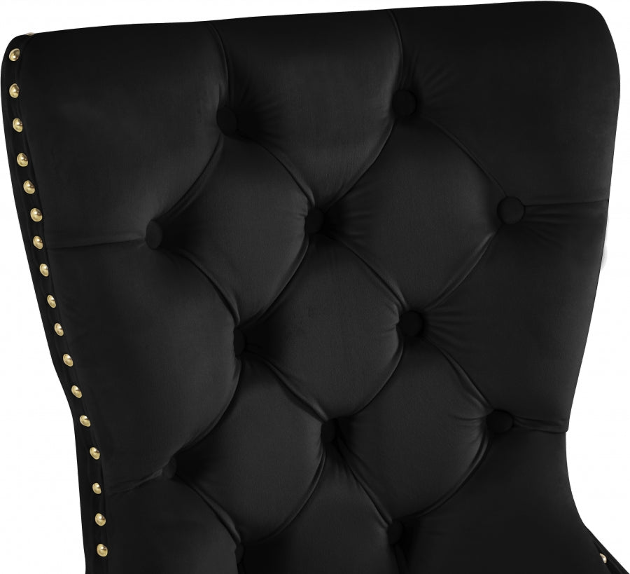 Chaise de salle à manger en velours Carmen