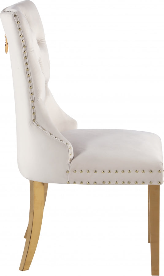 Chaise de salle à manger en velours Carmen