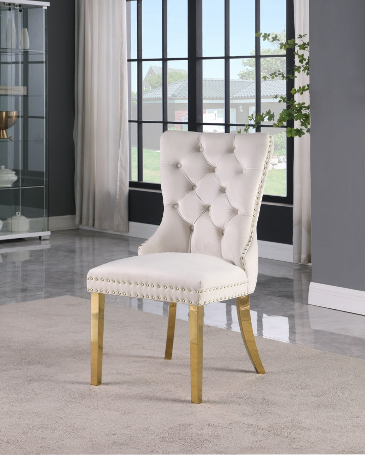 Chaise de salle à manger en velours Carmen